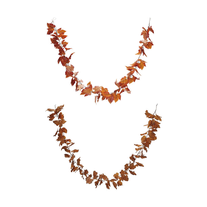 Leafy necklace on a white background