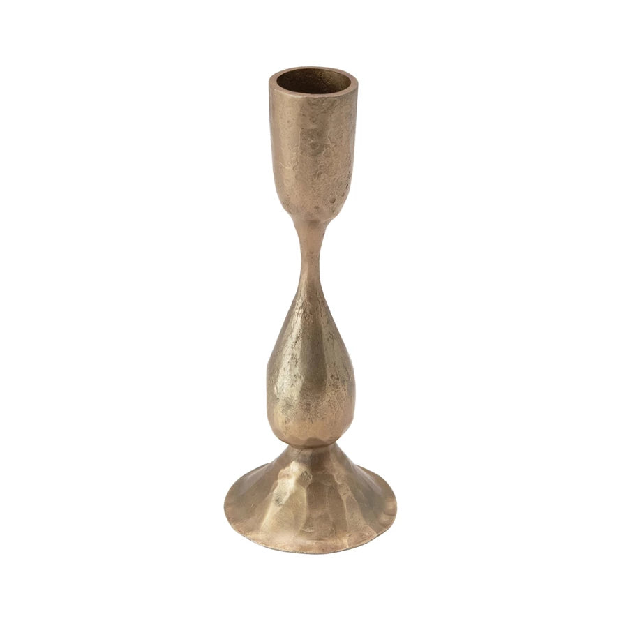 Bronze candle holder on a white background