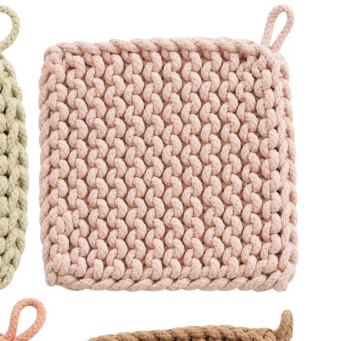 Cotton Crocheted Pot Holder, 8"