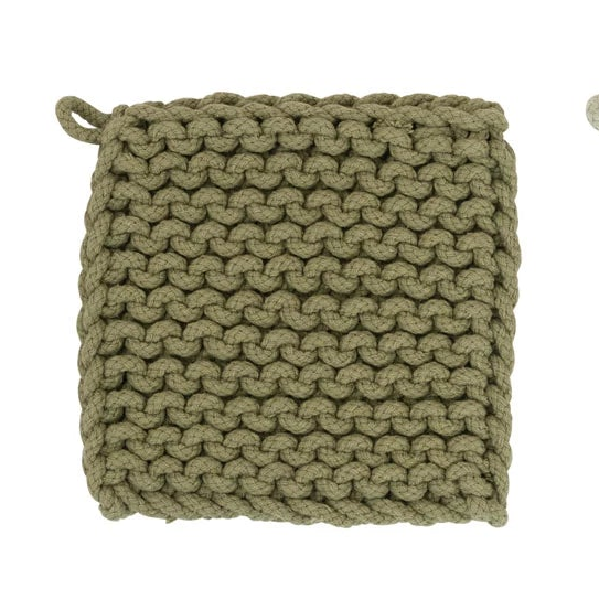 Cotton Crocheted Pot Holder, 8"