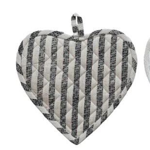 Pot Holder Heart Shaped Quilted Cotton