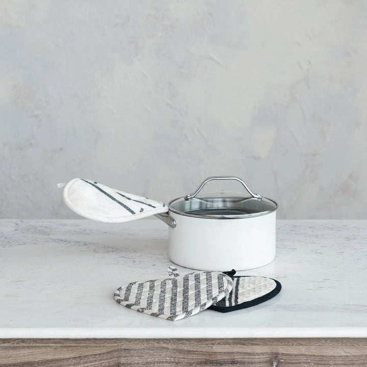 Pot Holder Heart Shaped Quilted Cotton