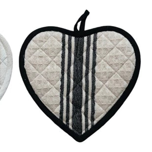 Pot Holder Heart Shaped Quilted Cotton