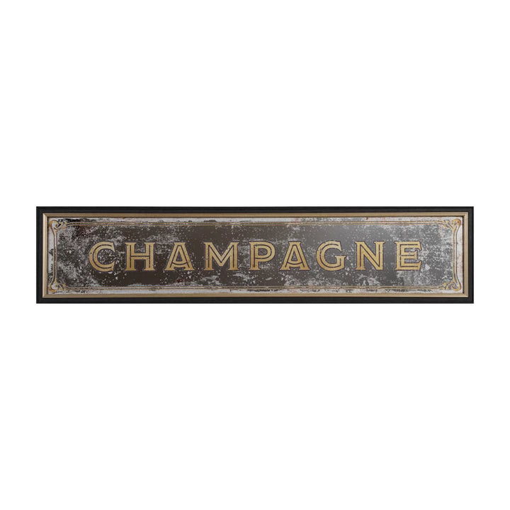 "Champagne" Antiqued Mirror Wall Decor, 38.25" x 8.5"