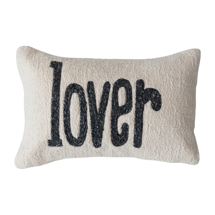 "lover" Lumbar Throw Pillow, 14"