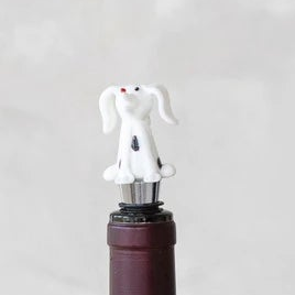 Wine Stopper w/ Hand-Blown Glass Figure