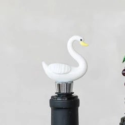 Wine Stopper w/ Hand-Blown Glass Figure