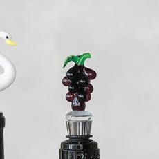 Wine Stopper w/ Hand-Blown Glass Figure