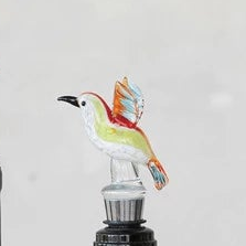 Wine Stopper w/ Hand-Blown Glass Figure