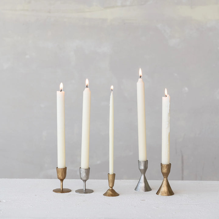 Hand-Forged Cast Iron 1/2" Taper Holder, 2 1/4", Antique Brass