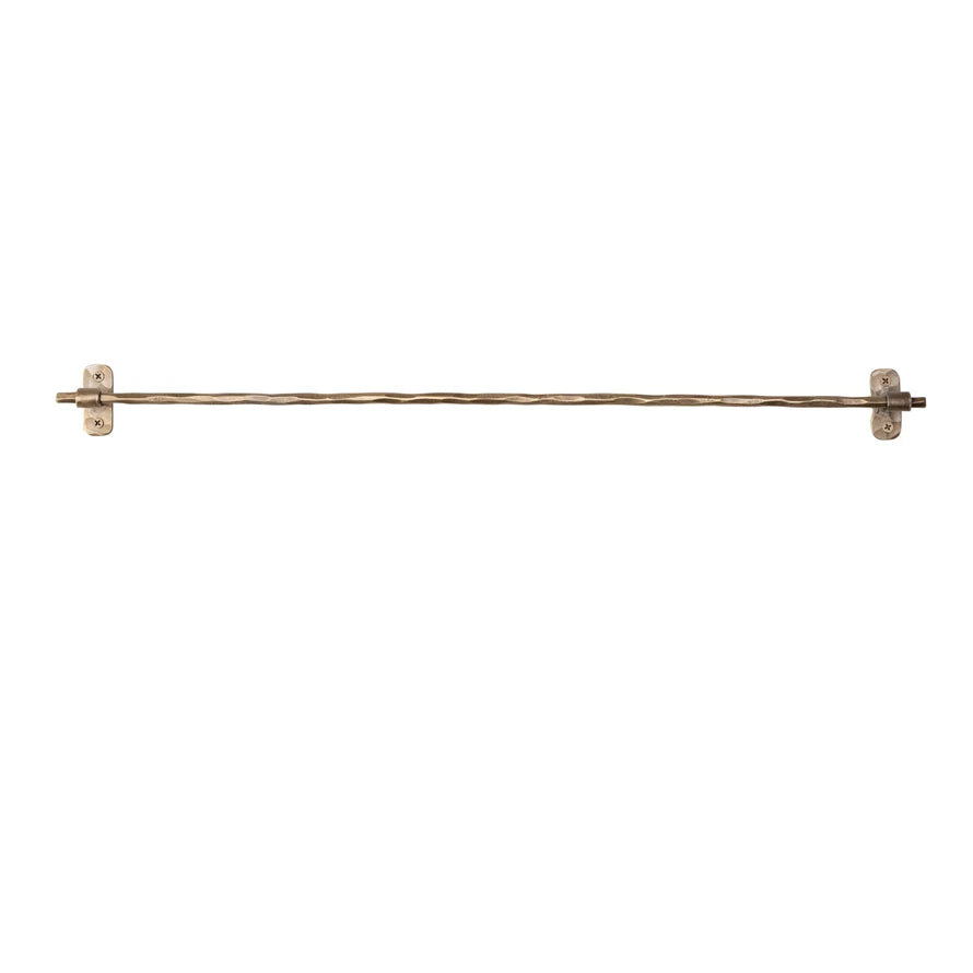 Hand-Forge Stainless Steel Wall Rod, Antique Brass Finish