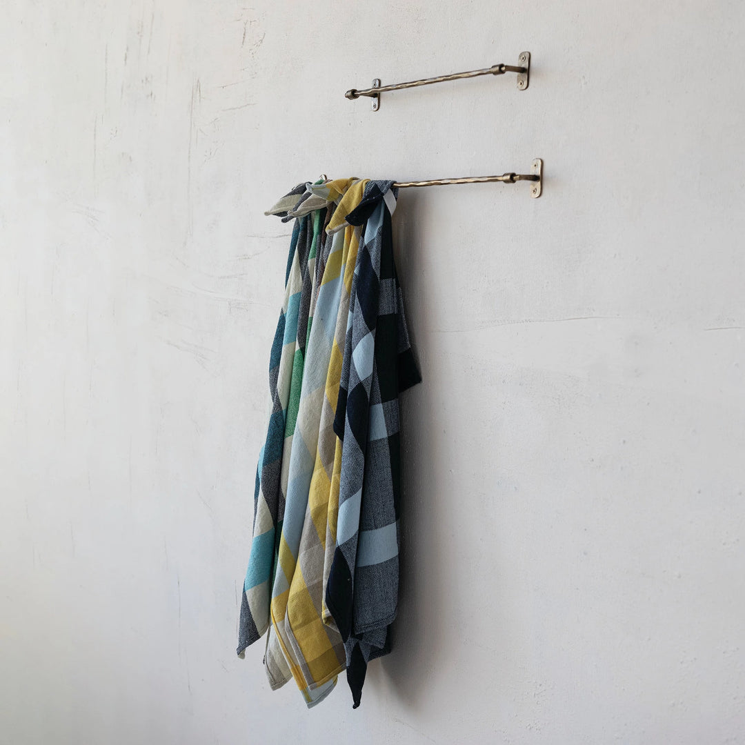 Hand-Forge Stainless Steel Wall Rod, Antique Brass Finish