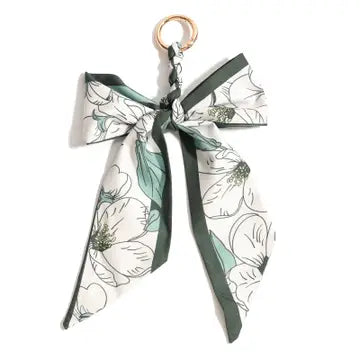 Silky Scarf Bow Bag Charm Keychain