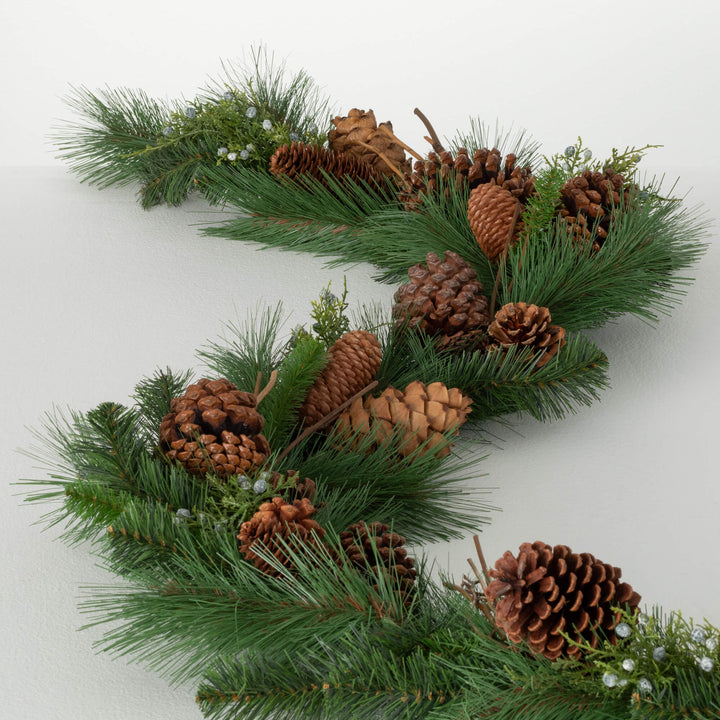 Lush Pine Pinecone Garland, 6'