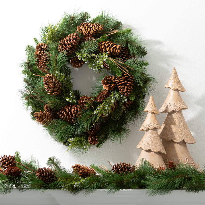 Lush Pine Pinecone Garland, 6'