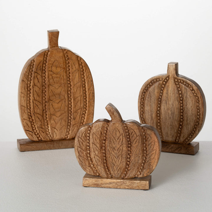 Rustic Wooden Pumpkins