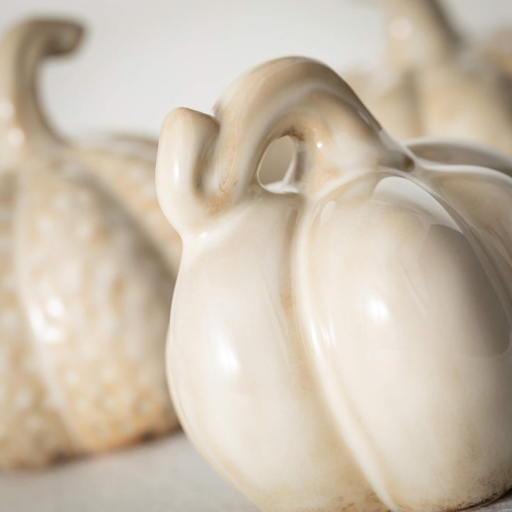 Stoneware Cream Pumpkins