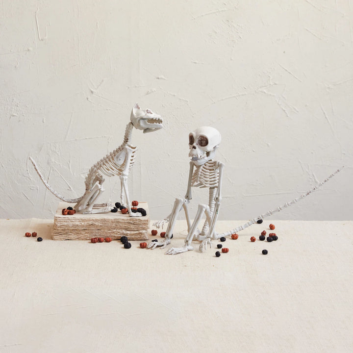 Monkey Skeleton Plastic Halloween Accent