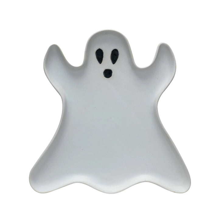 Ghost Shaped Plate Stoneware, 8.25"x8.25"