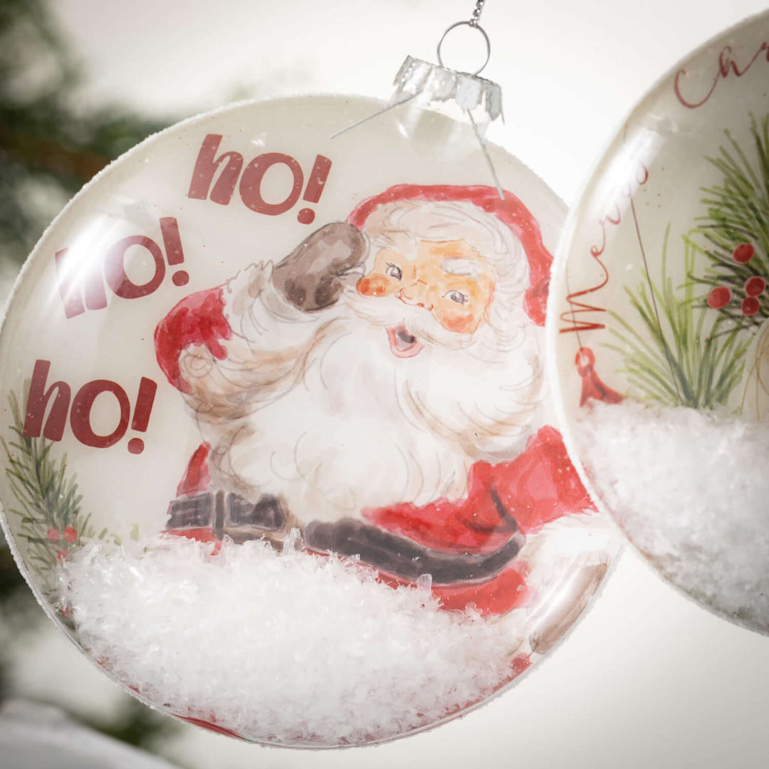 Retro Santa Disc Ornament