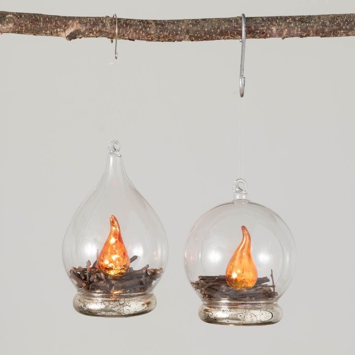 Lighted Campfire Ornaments