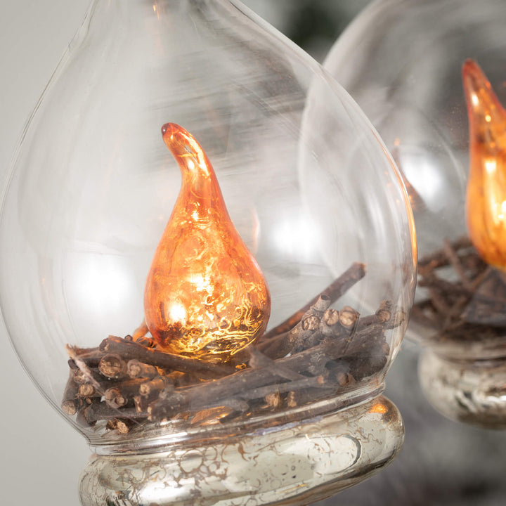 Lighted Campfire Ornaments