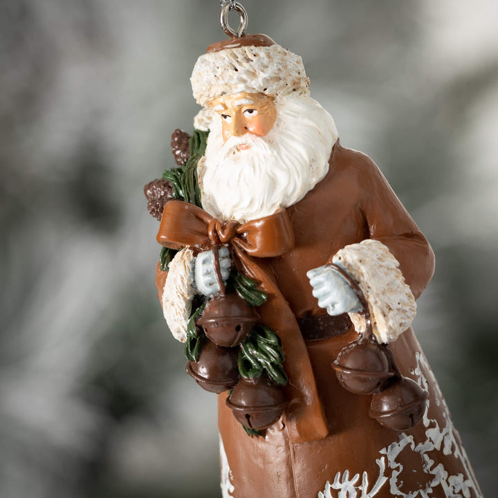 Resin Woodland Santa Ornament