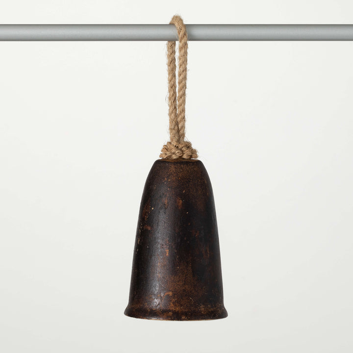 Rustic Bell with Rope Ornament