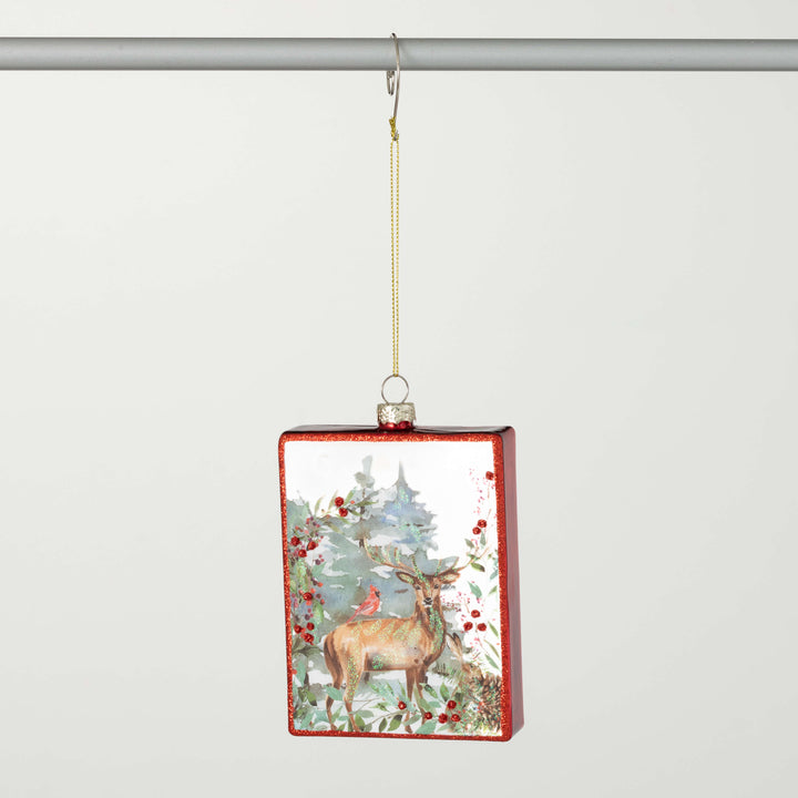 Deer Winter Scene Ornament