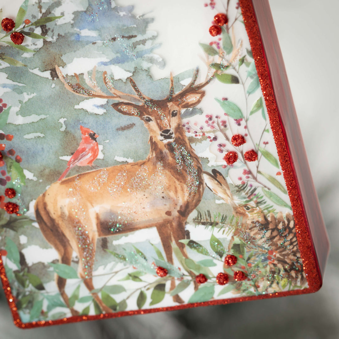 Deer Winter Scene Ornament