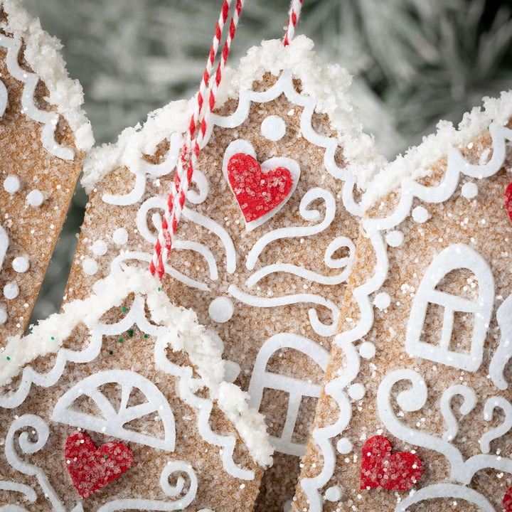 Gingerbread House Felt Ornaments