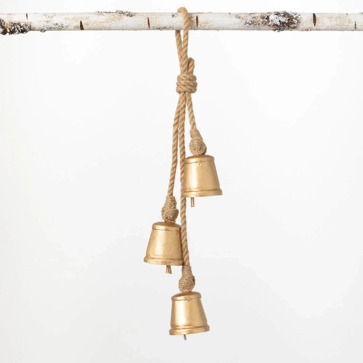 Gold Swag Bell Ornament, 3 Bells