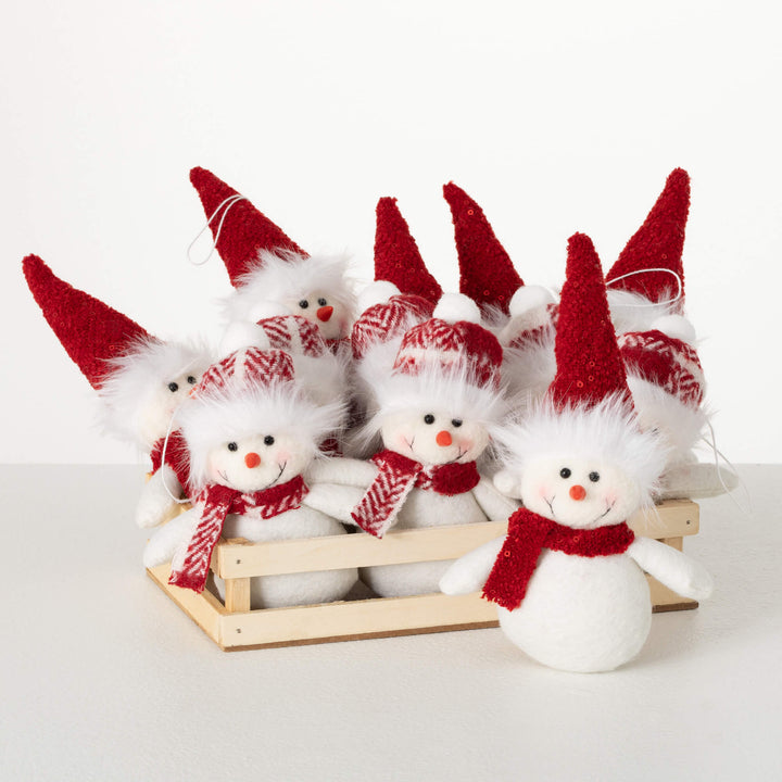 Plush Snowman Ornaments