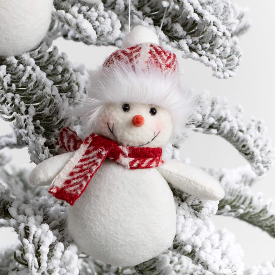 Plush Snowman Ornaments