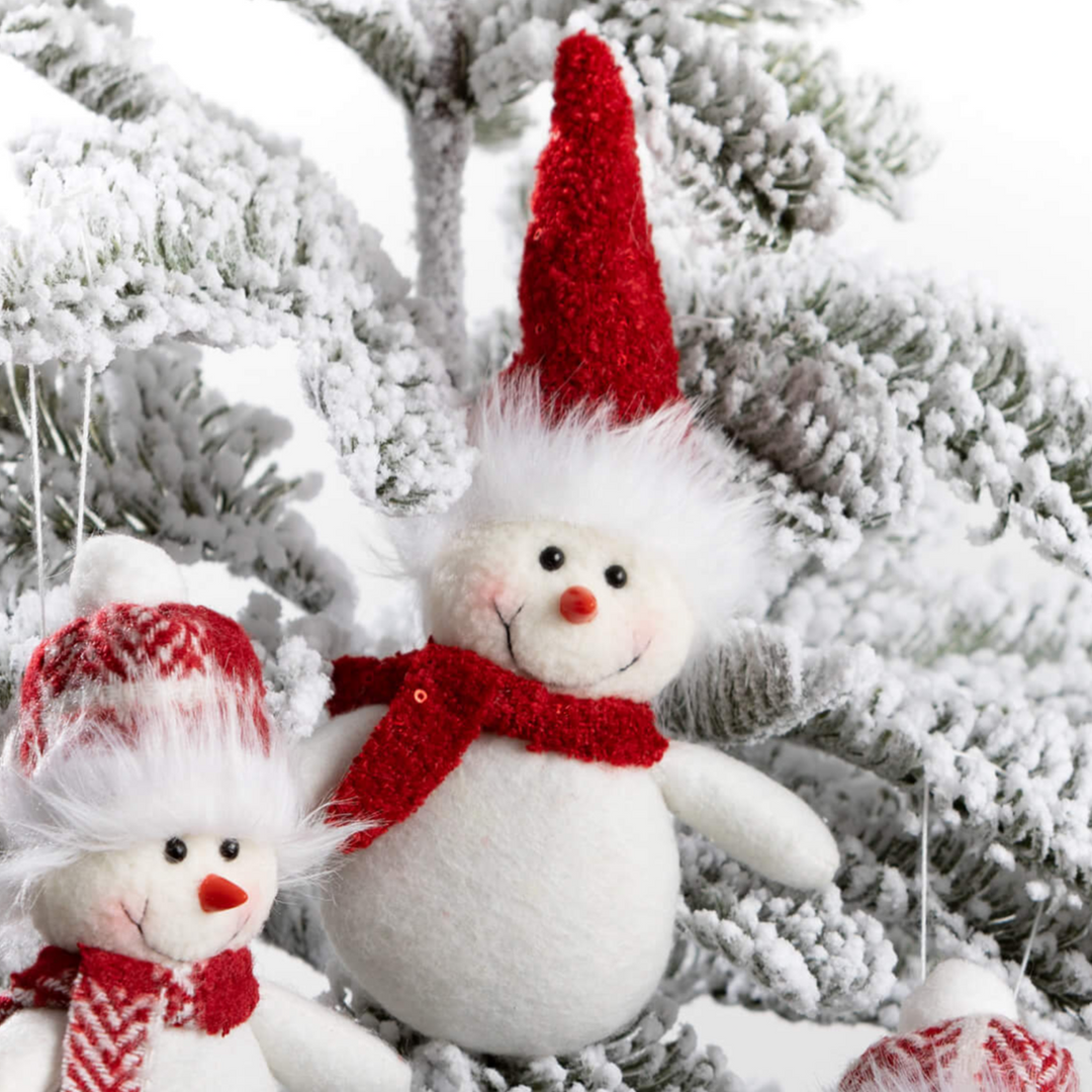 Plush Snowman Ornaments