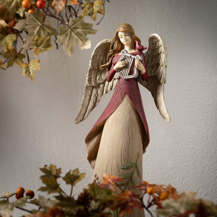 Angel with Harp Figurine