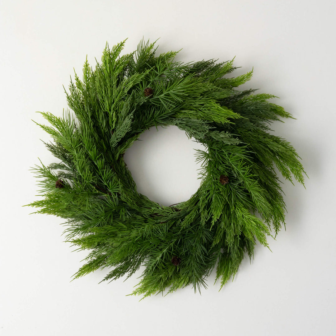 Lush Green Cedar Wreath, 23"