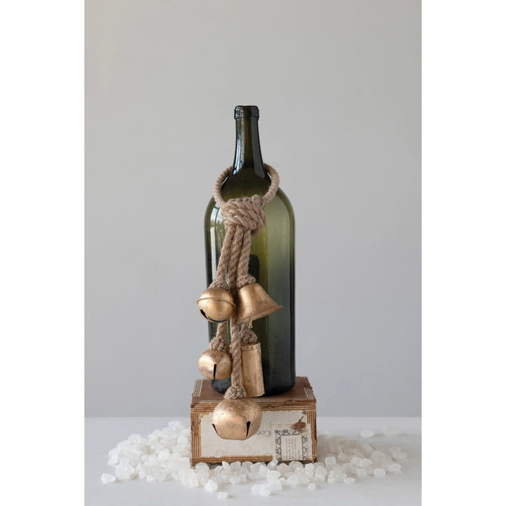 Decorative Metal Bells with Jute Hanger