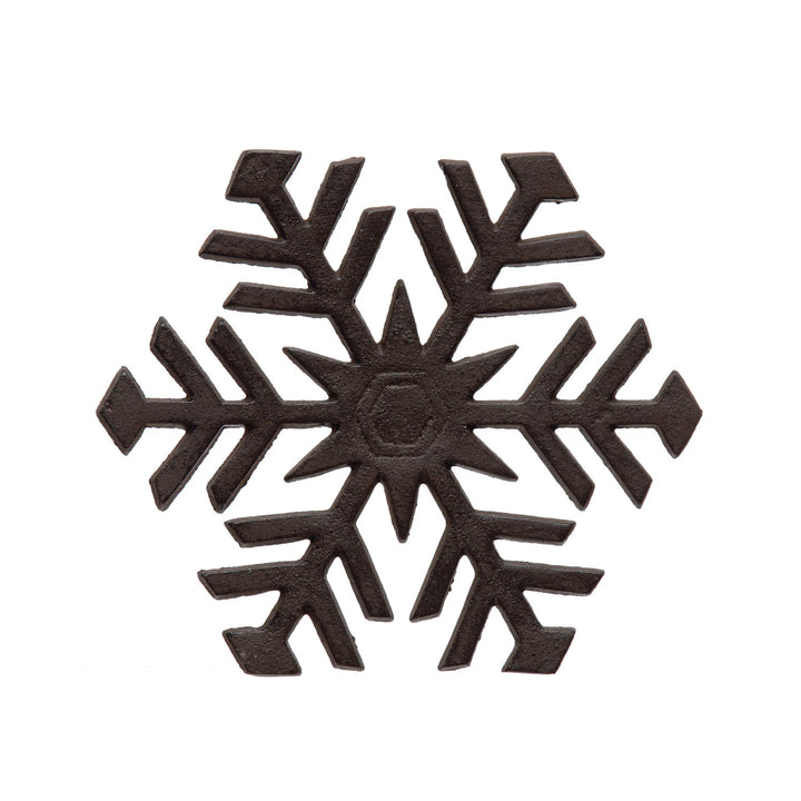 Snowflake Shape Cast Iron Trivet, 8.5" x 7.5"