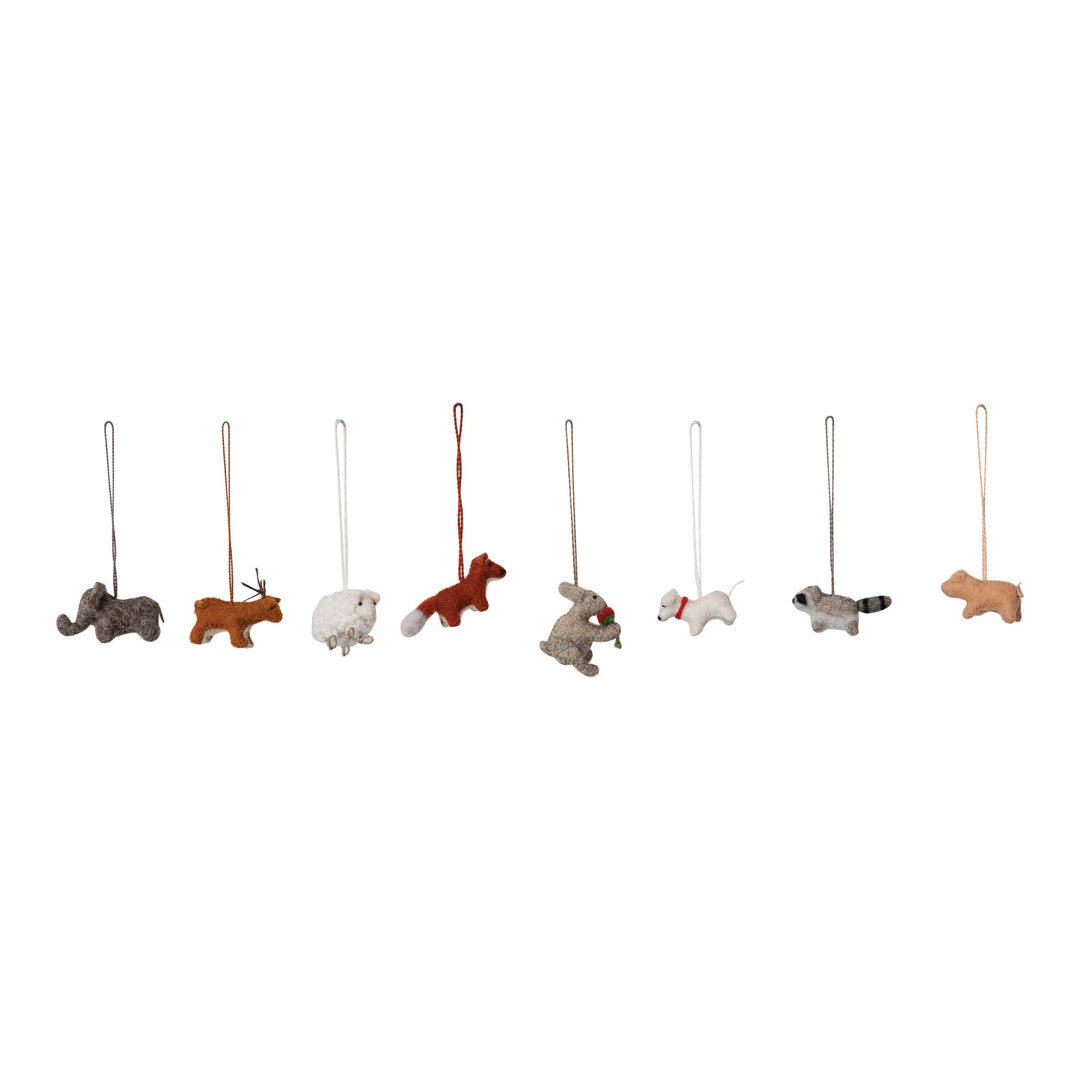 Wool Felt Animal Ornaments