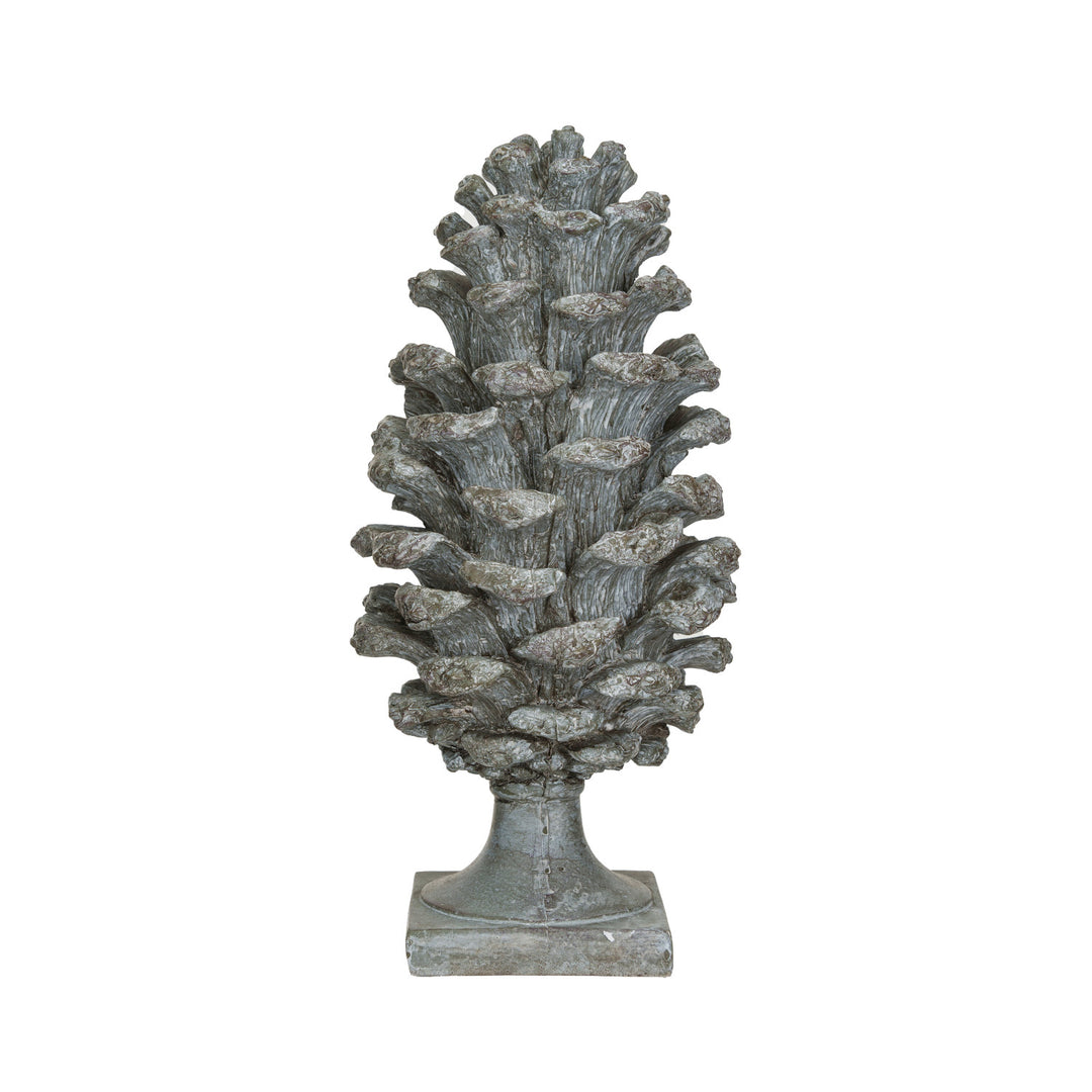 Pinecone Finial, Resin Verdigris Finish