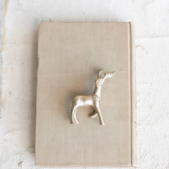 Reindeer Trinket Cast Aluminum in Champagne Finish