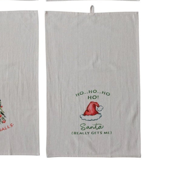 Holiday Cotton Printed Tea Towel, 28"L x 18"W