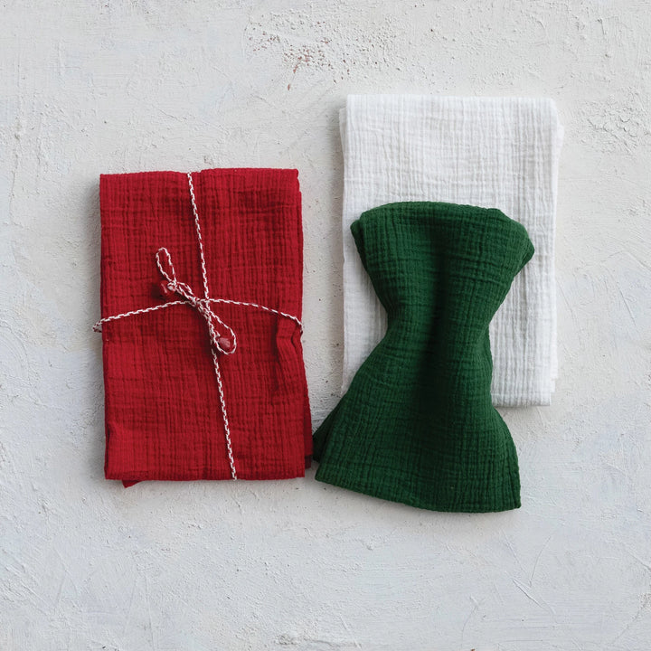 Holiday Woven Cotton Tea Towels