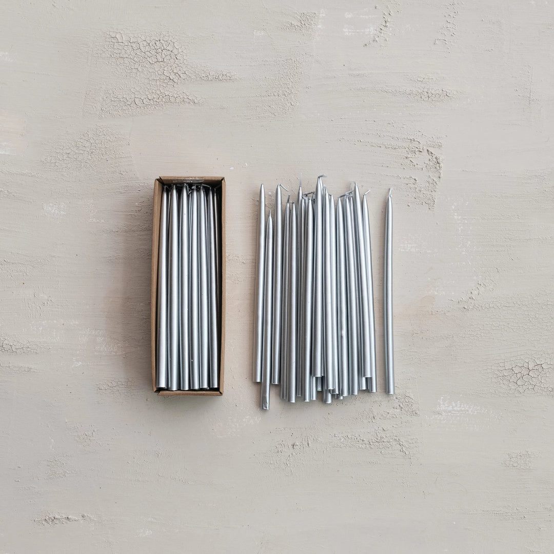 Unscented Thin Taper Candles, 1/2" dia, 24 ct