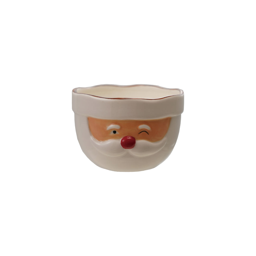 Stoneware Santa Head Mixing Bowl