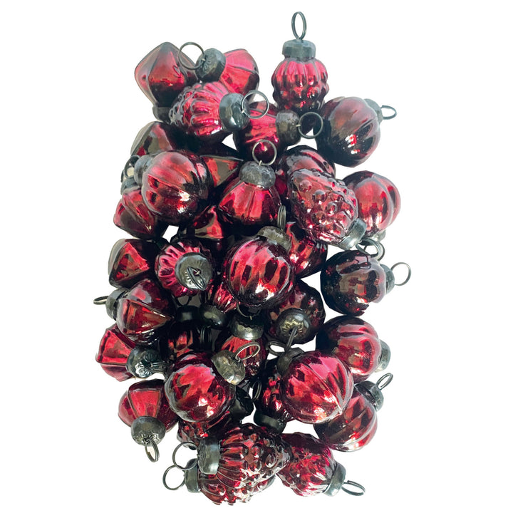 1" Embossed Mercury Glass Ornaments